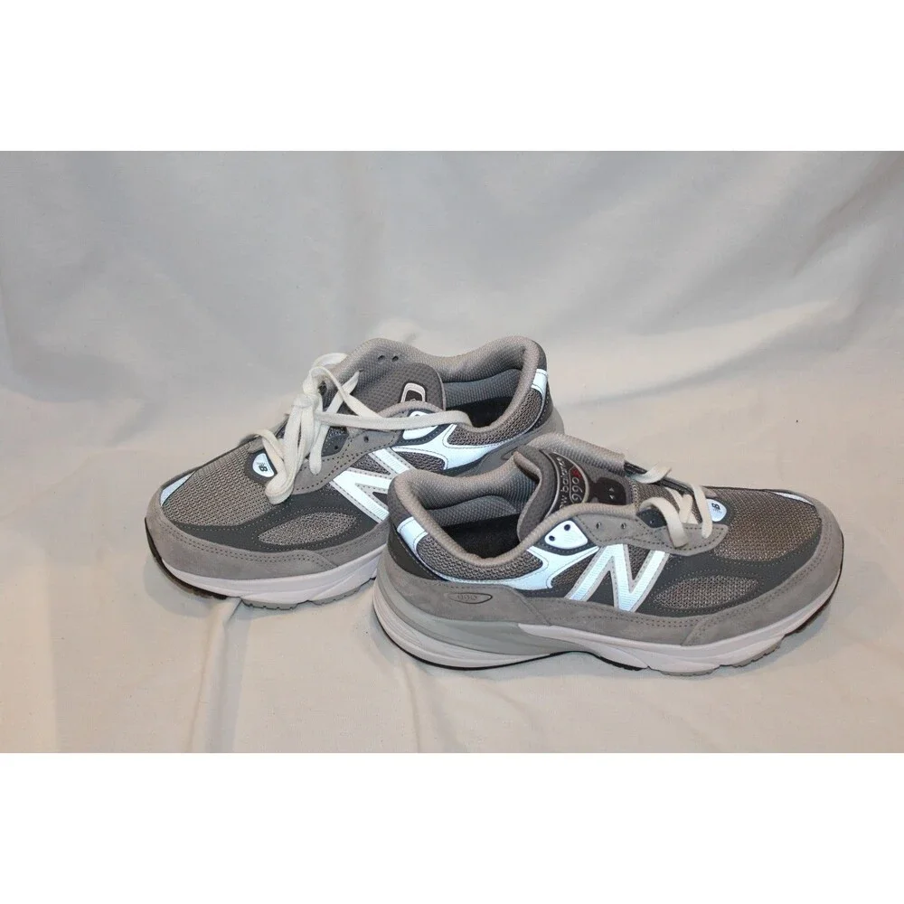 New Balance 990 v6 Men's Gray White Lace Up Running‎ Sneakers $200 SZ 7.5 4EEEE